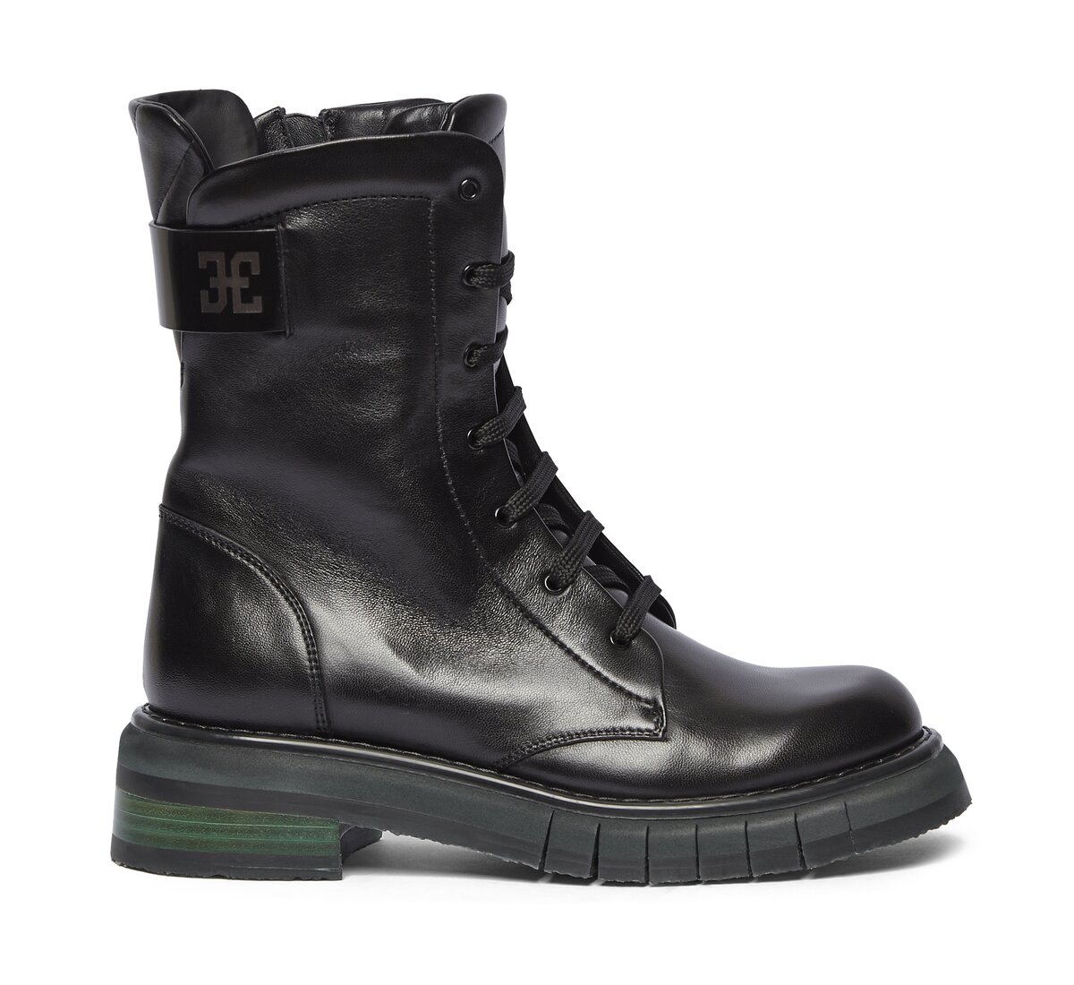 Lace-up boot in nappa leather