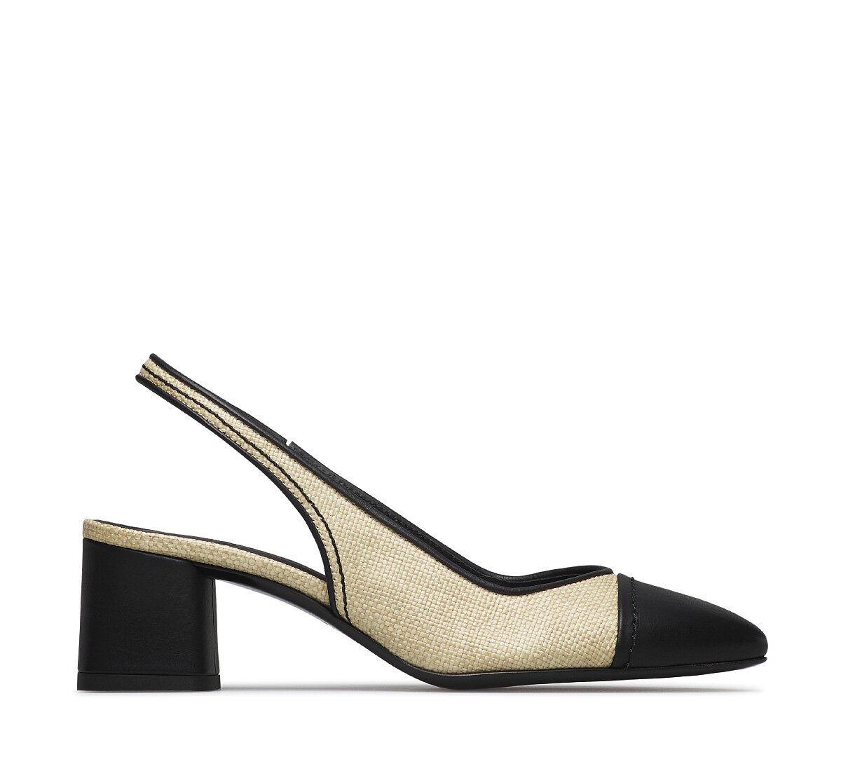 Sling-back in rafia