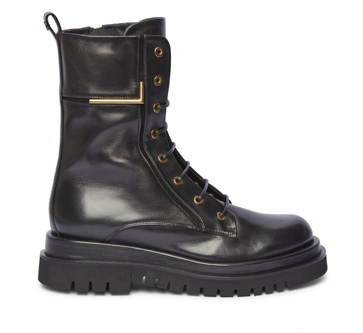 Fabi nappa leather combat boot