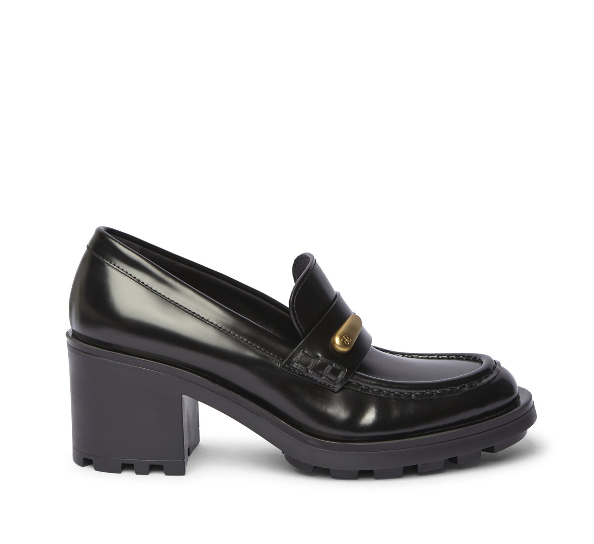 Fabi calfskin loafer with gold detail