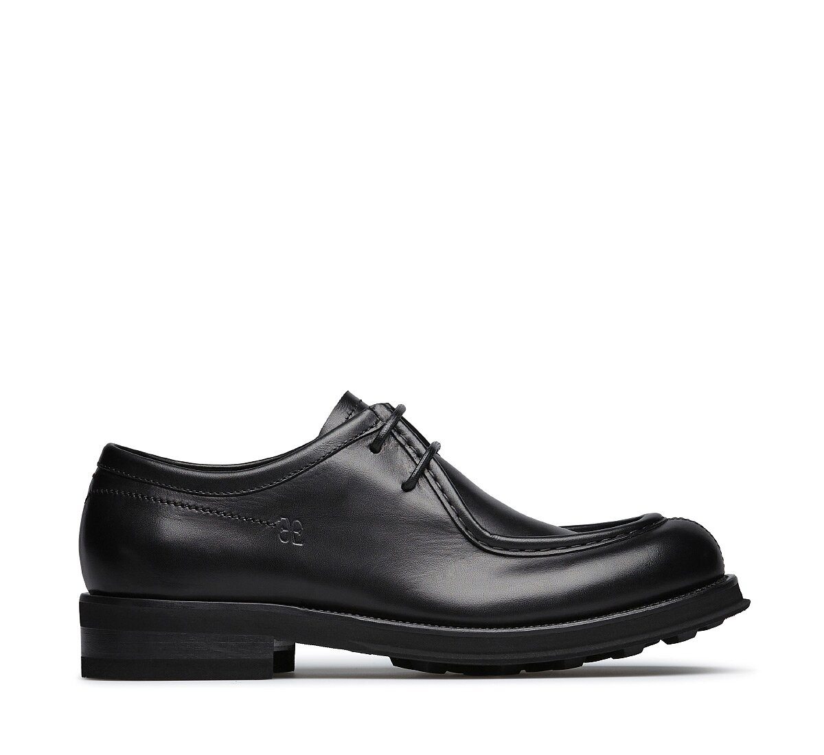 Black calfskin derby