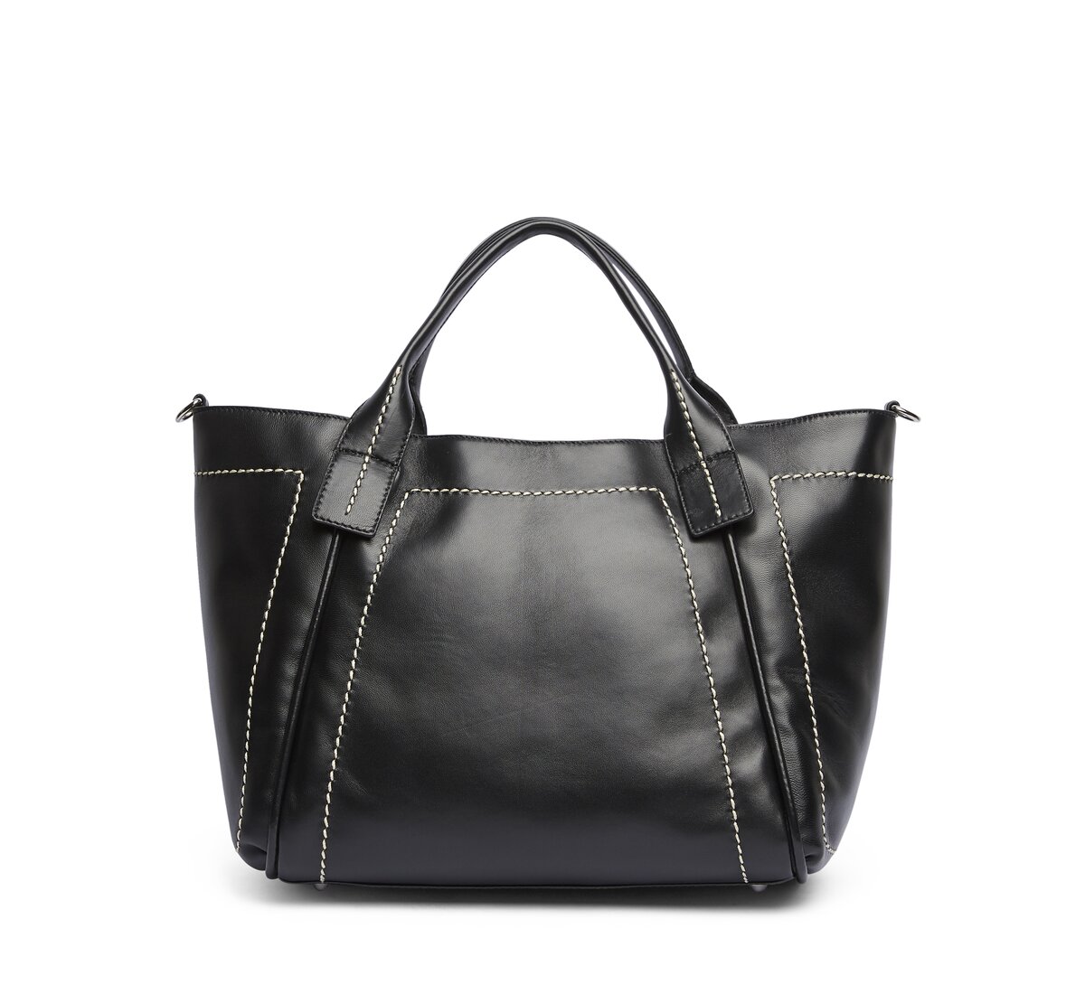 Handbag with contrasting stitching