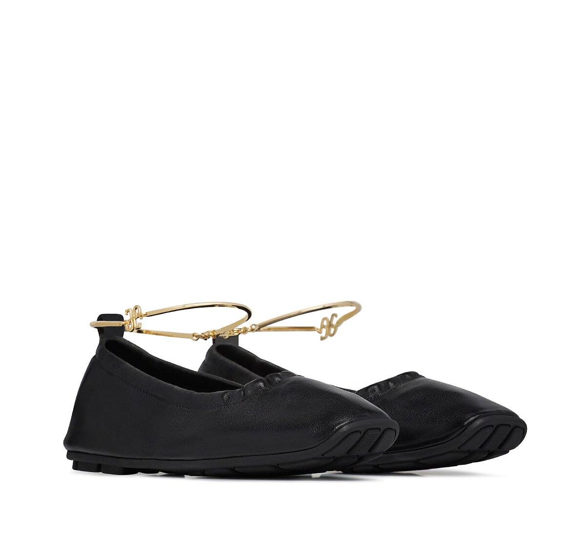Fabi ballet flat with ankle strap