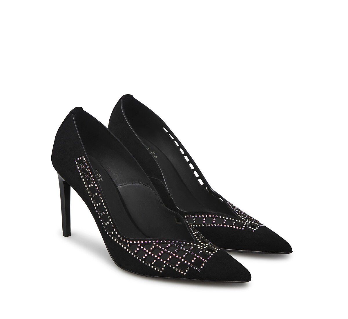 Pumps with jewel embellishments
