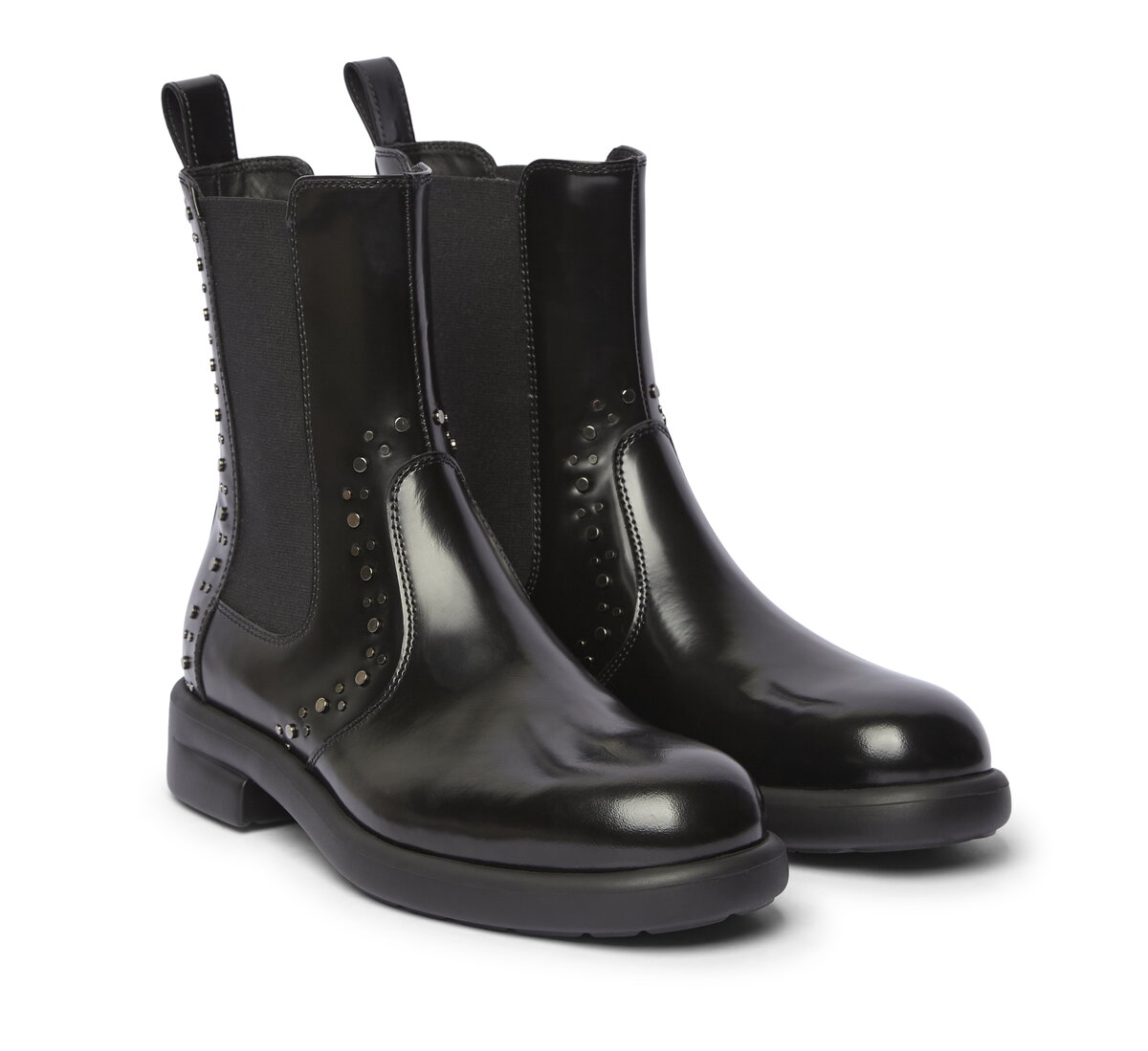 Fabi calfskin Chelsea boots with studs