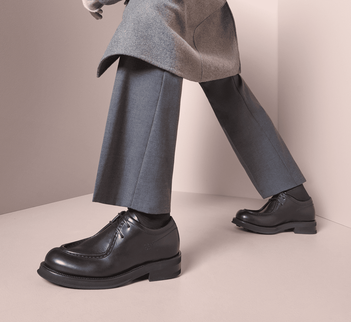 Black calfskin derby