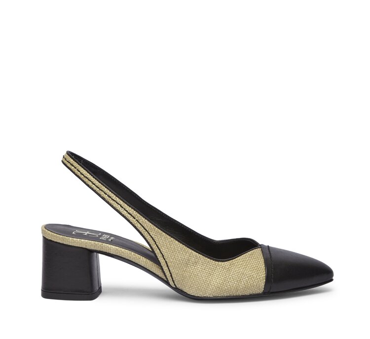 Fabi Raffia Slingback
