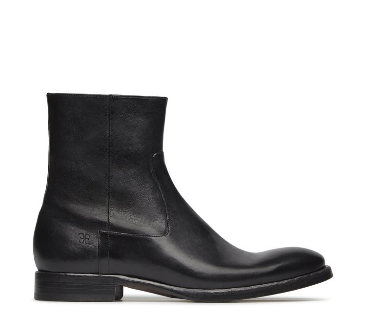 Tumbled Calfskin Ankle Boot