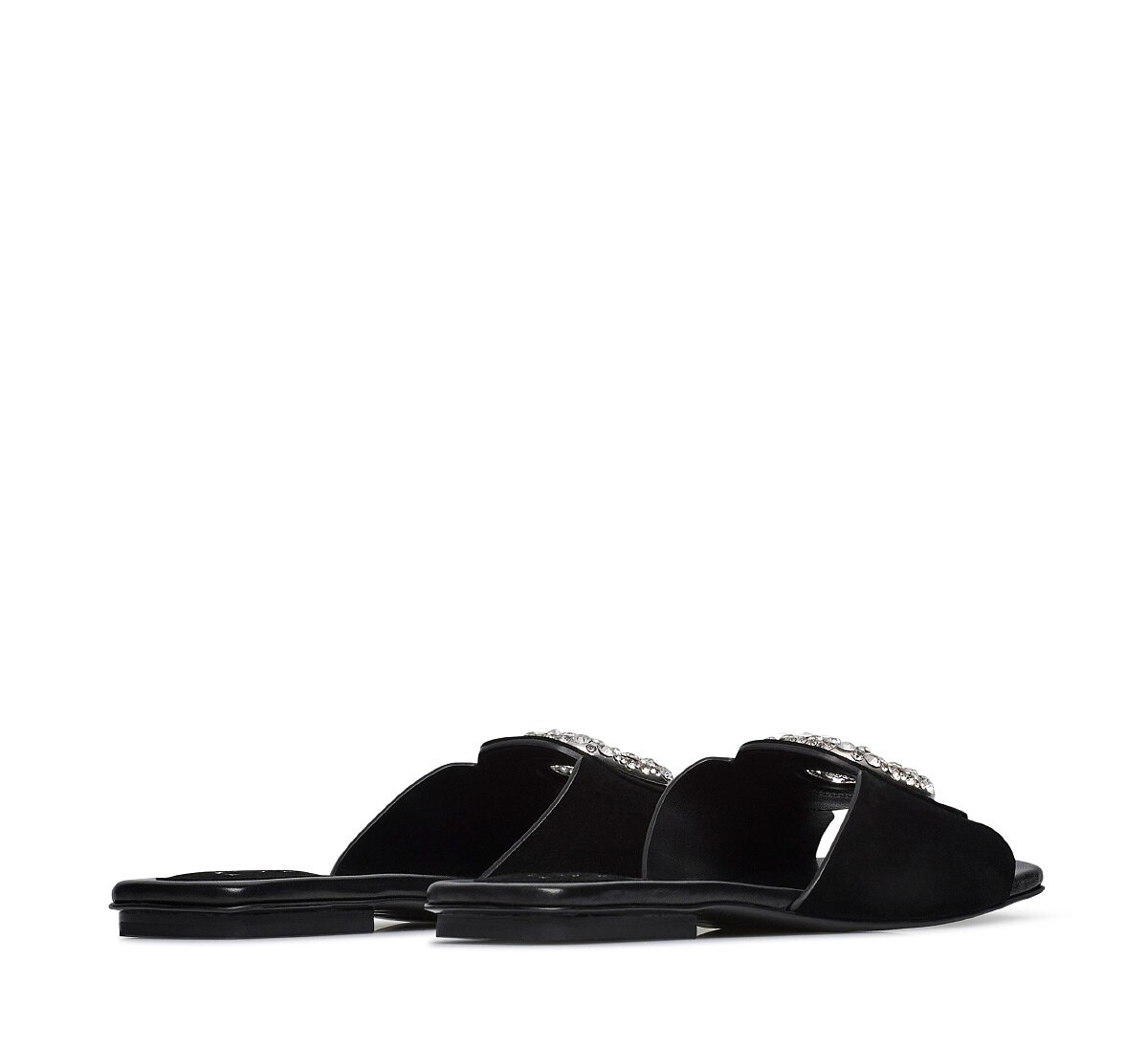 Fabi sandal with jewel buckle.