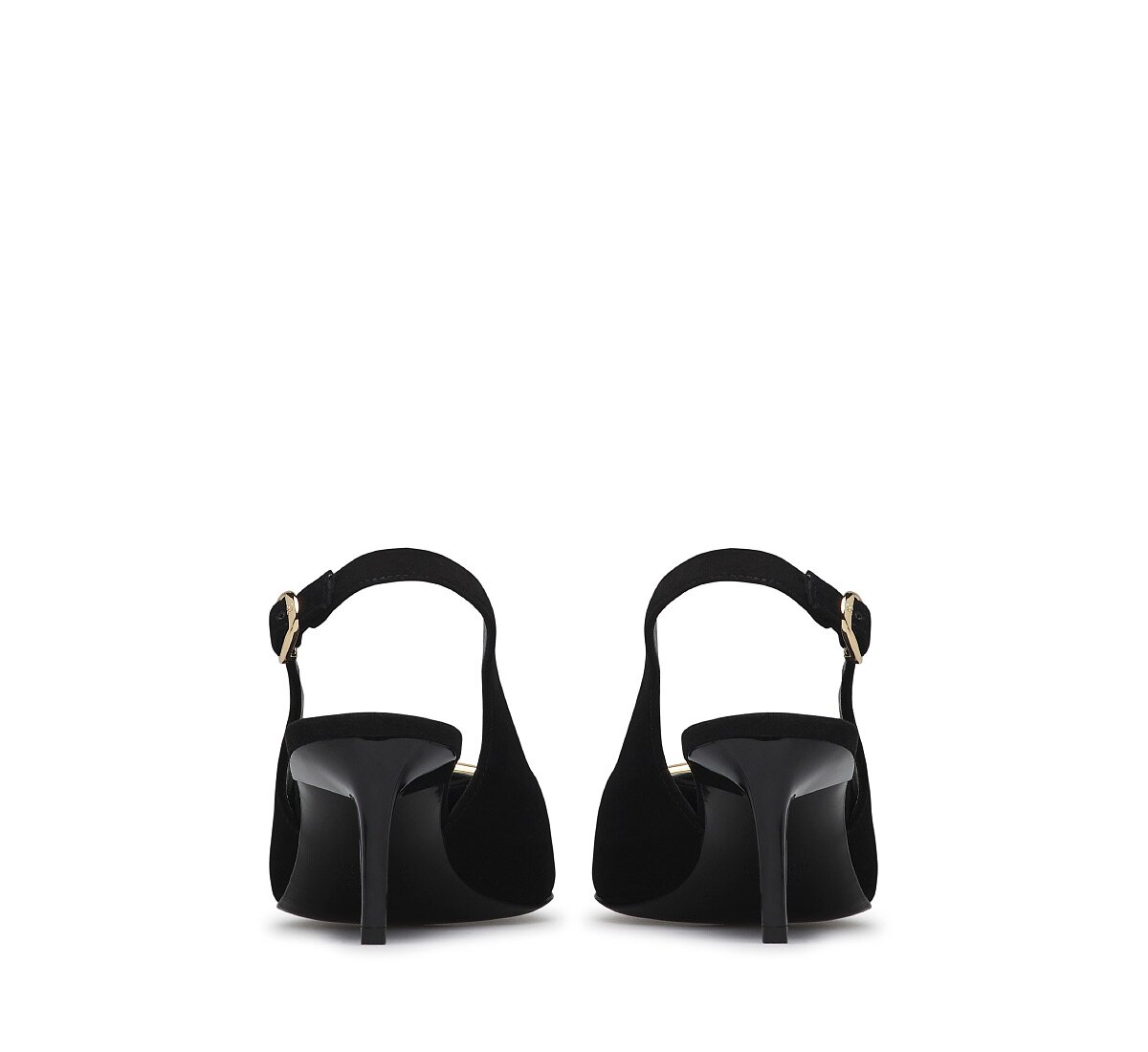 Sling-back in camoscio