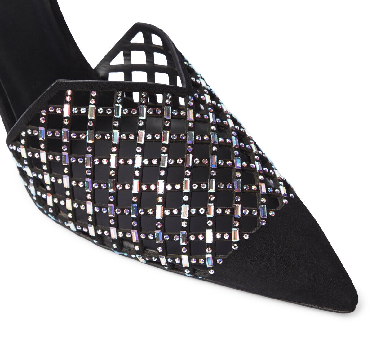 Fabi suede pumps with crystals