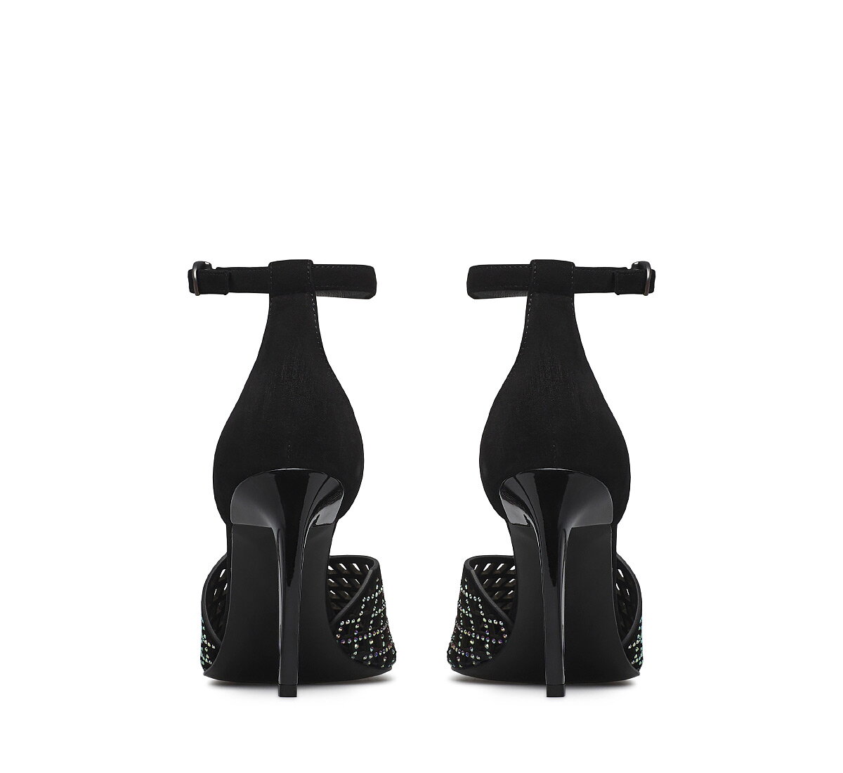Fabi suede pumps with crystals