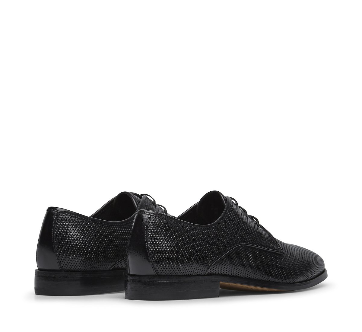 Perforated calfskin derby shoes