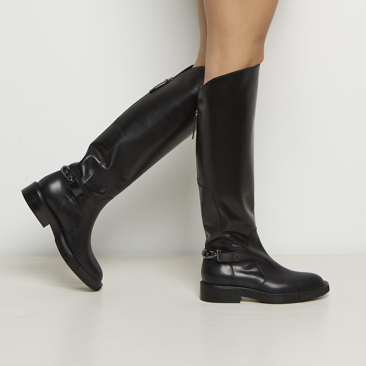 Fabi calfskin leather boot
