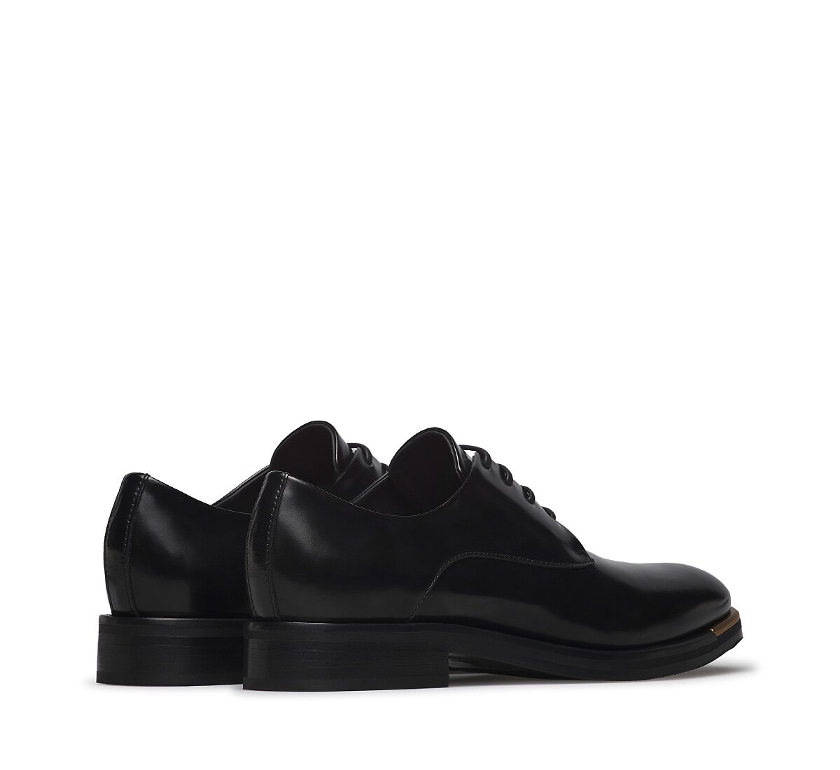 Fabi Calfskin Lace-Up Shoe with Gold Detail