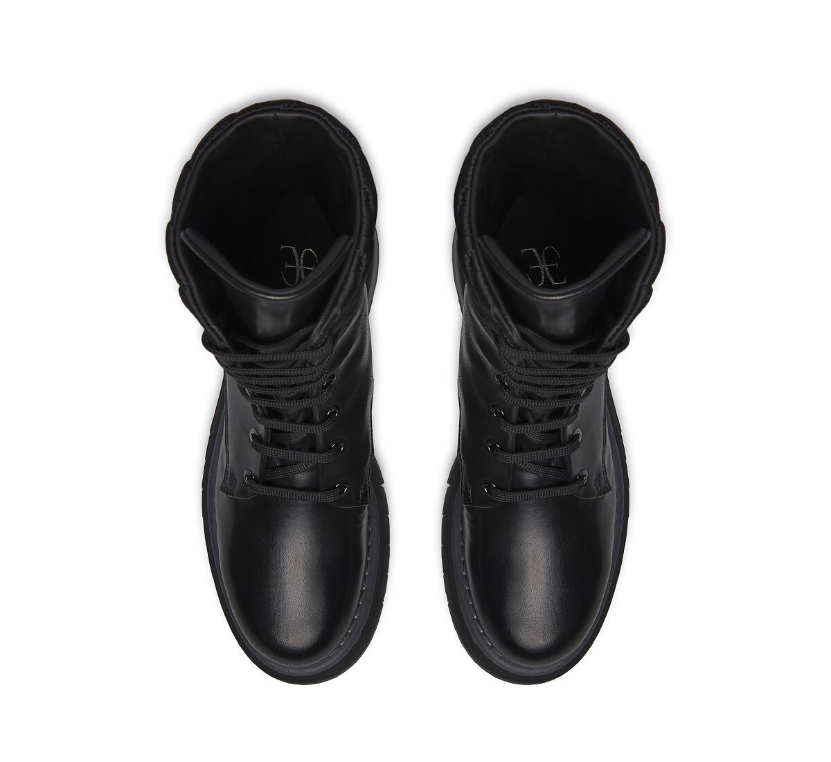 Fabi Nappa Leather Ankle Boots with Quilted Inserts