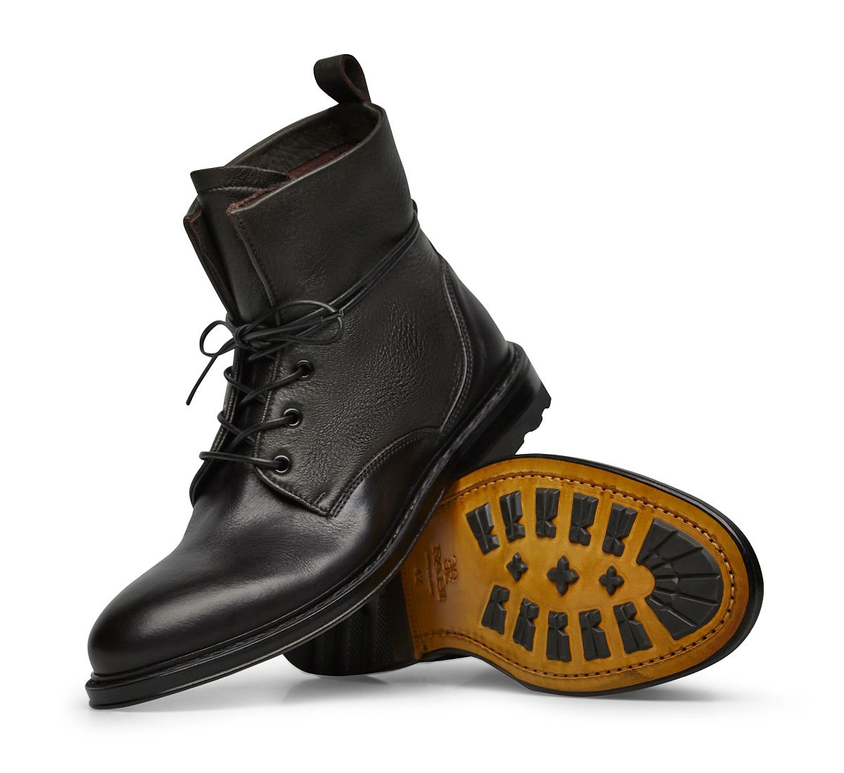 Fabi high-laced boots in calfskin