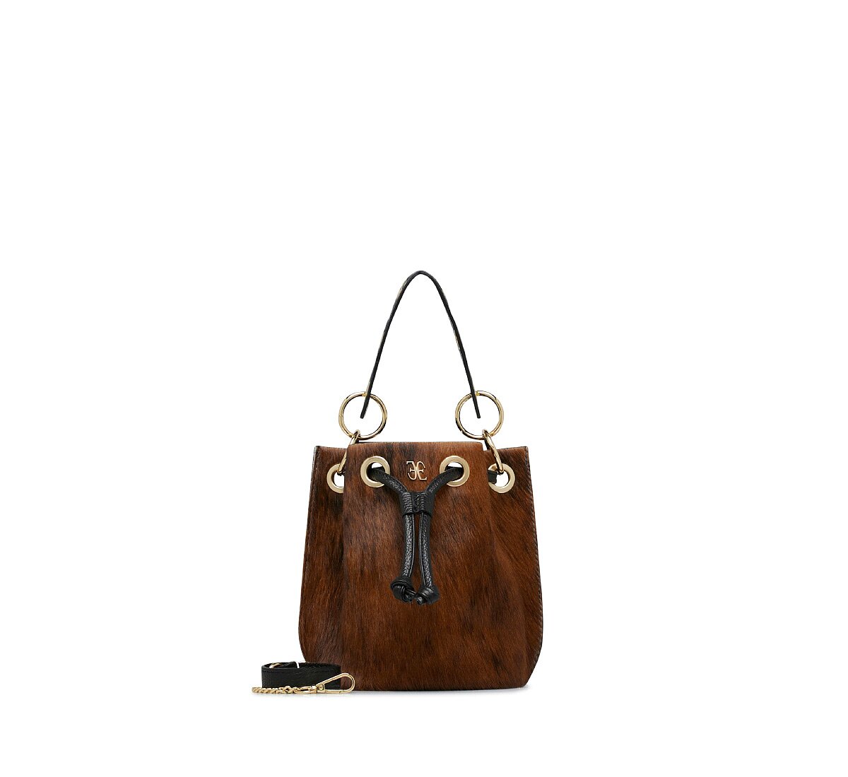 Mini bucket bag in pony hair