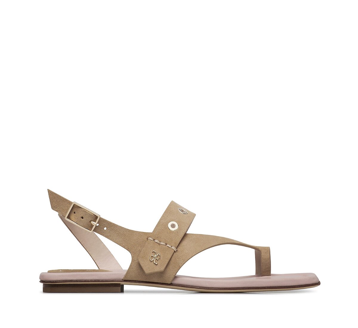 Fabi thong sandal in suede
