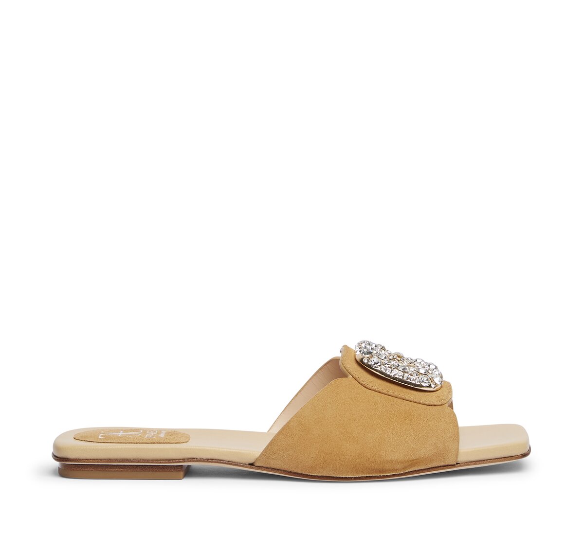 Fabi sandal with jewel buckle.