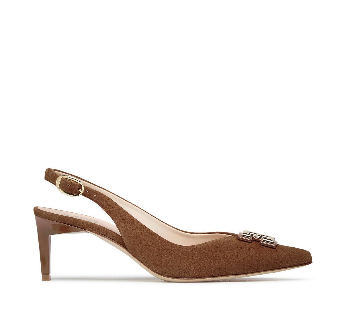 Sling-back in camoscio