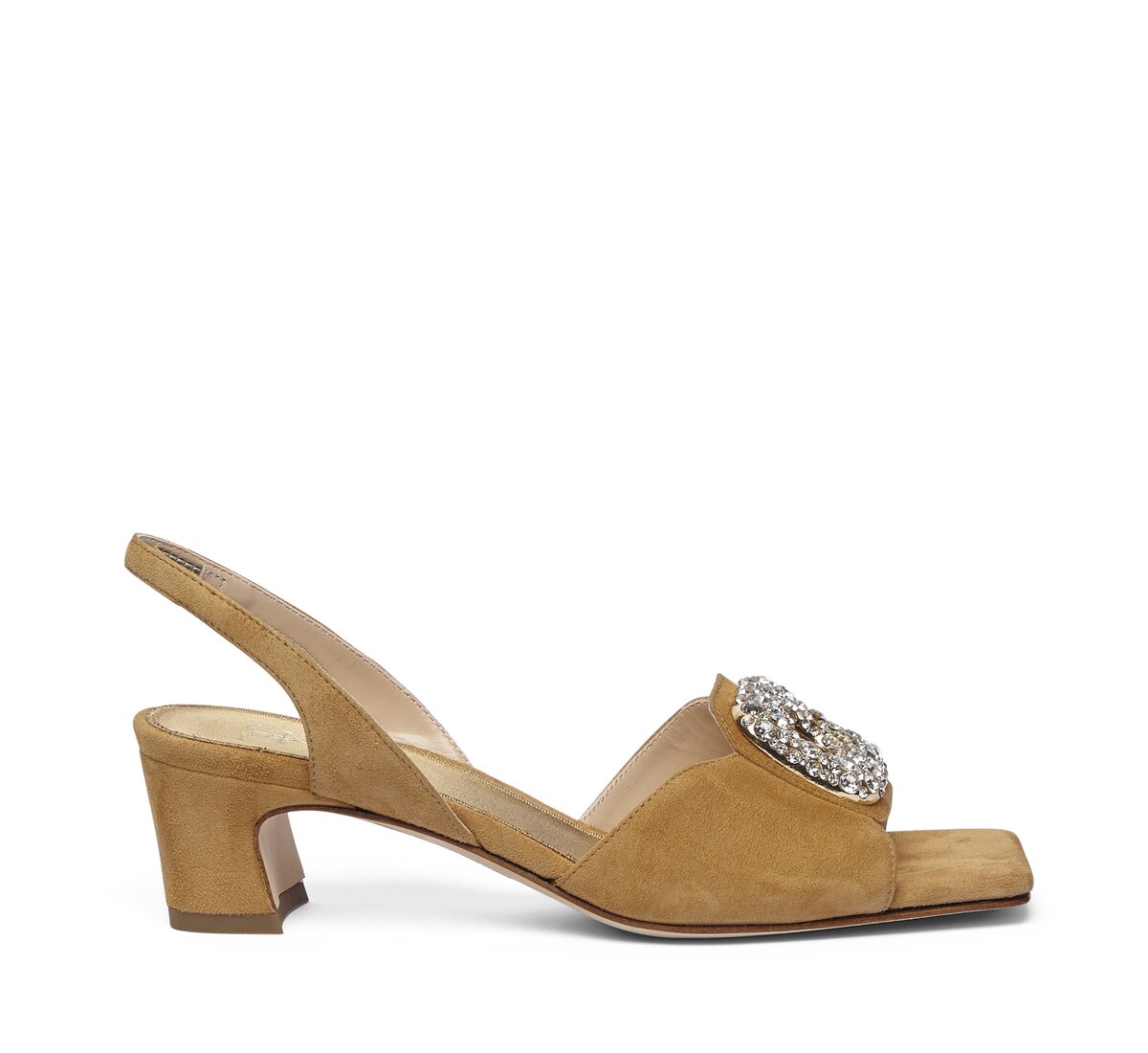 Sandalo Fabi in Camoscio con fibbia gioiello