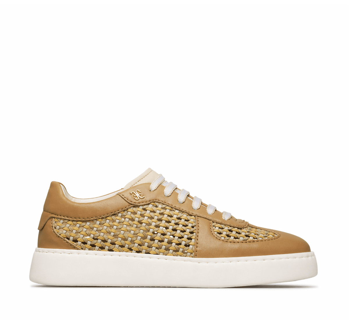 Sneakers in nappa e intrecciato
