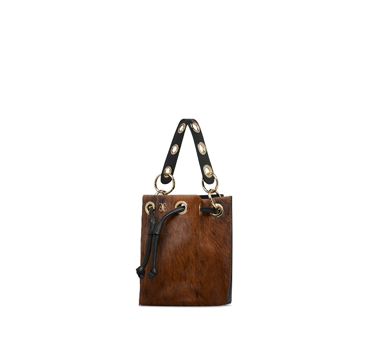 Mini bucket bag in pony hair