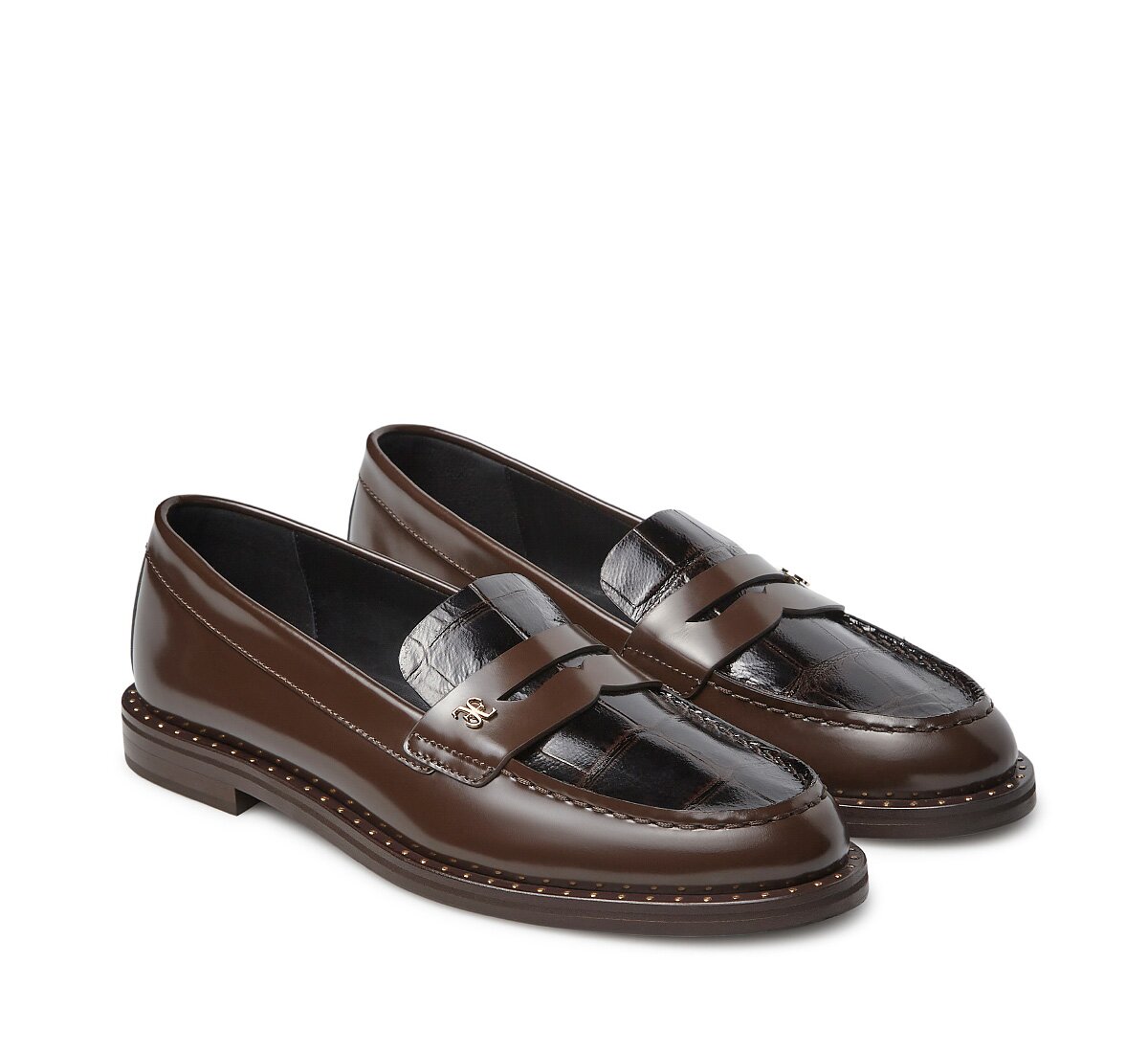 Fabi loafer with crocodile-print detail