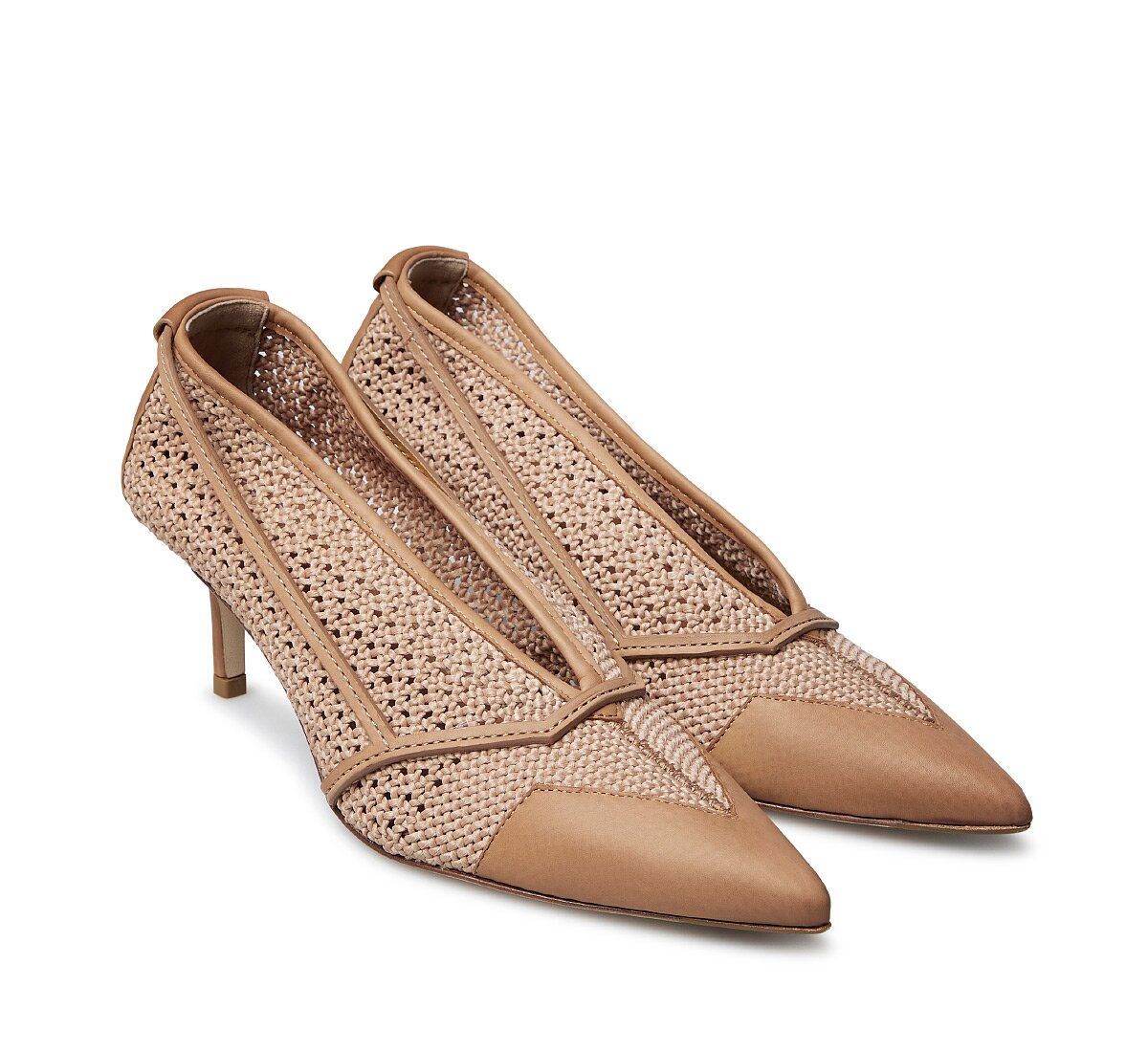 Fabi woven raffia décolleté