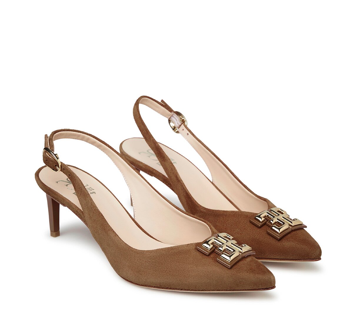 Fabi suede slingback