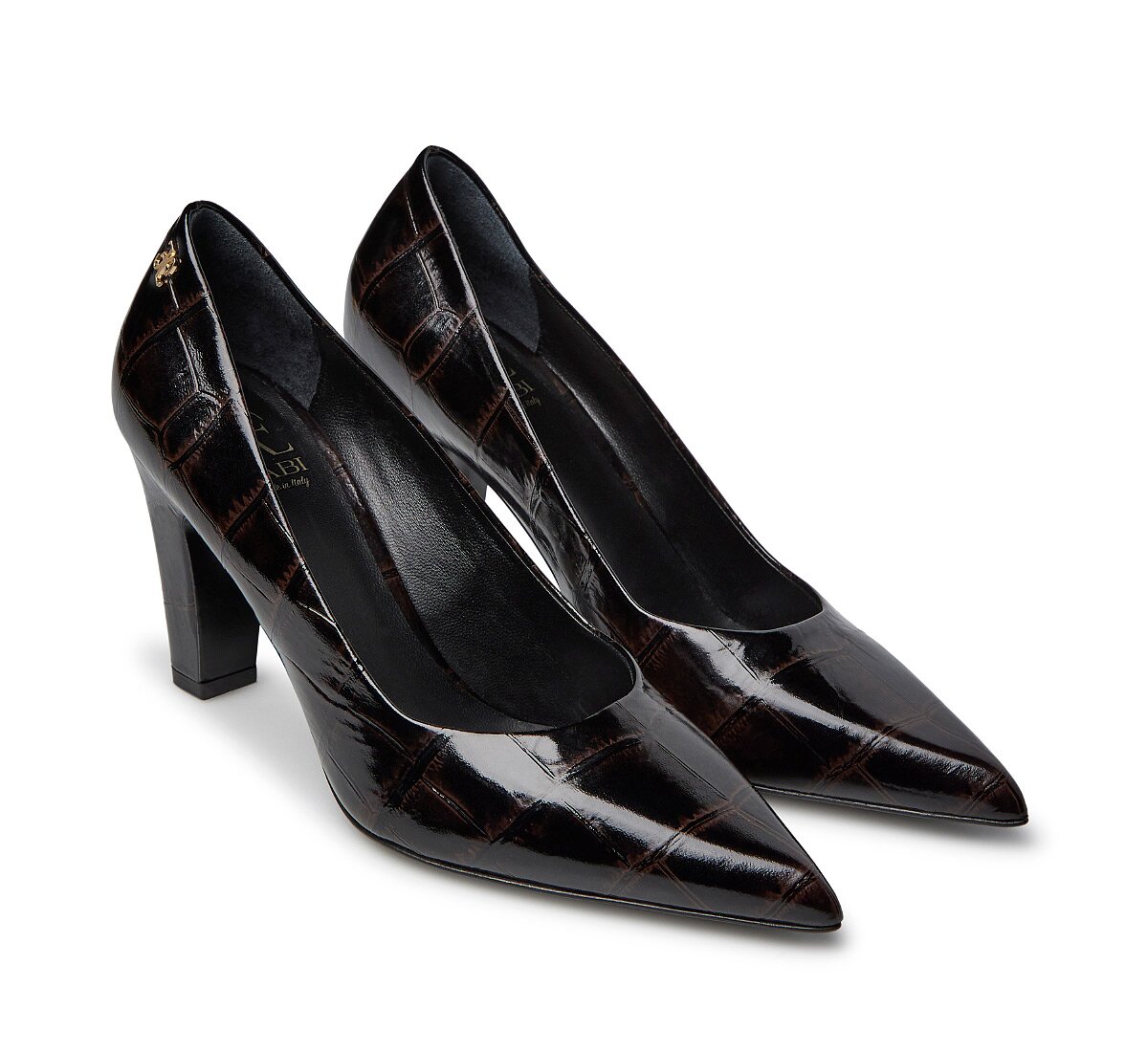 Fabi crocodile-print pumps