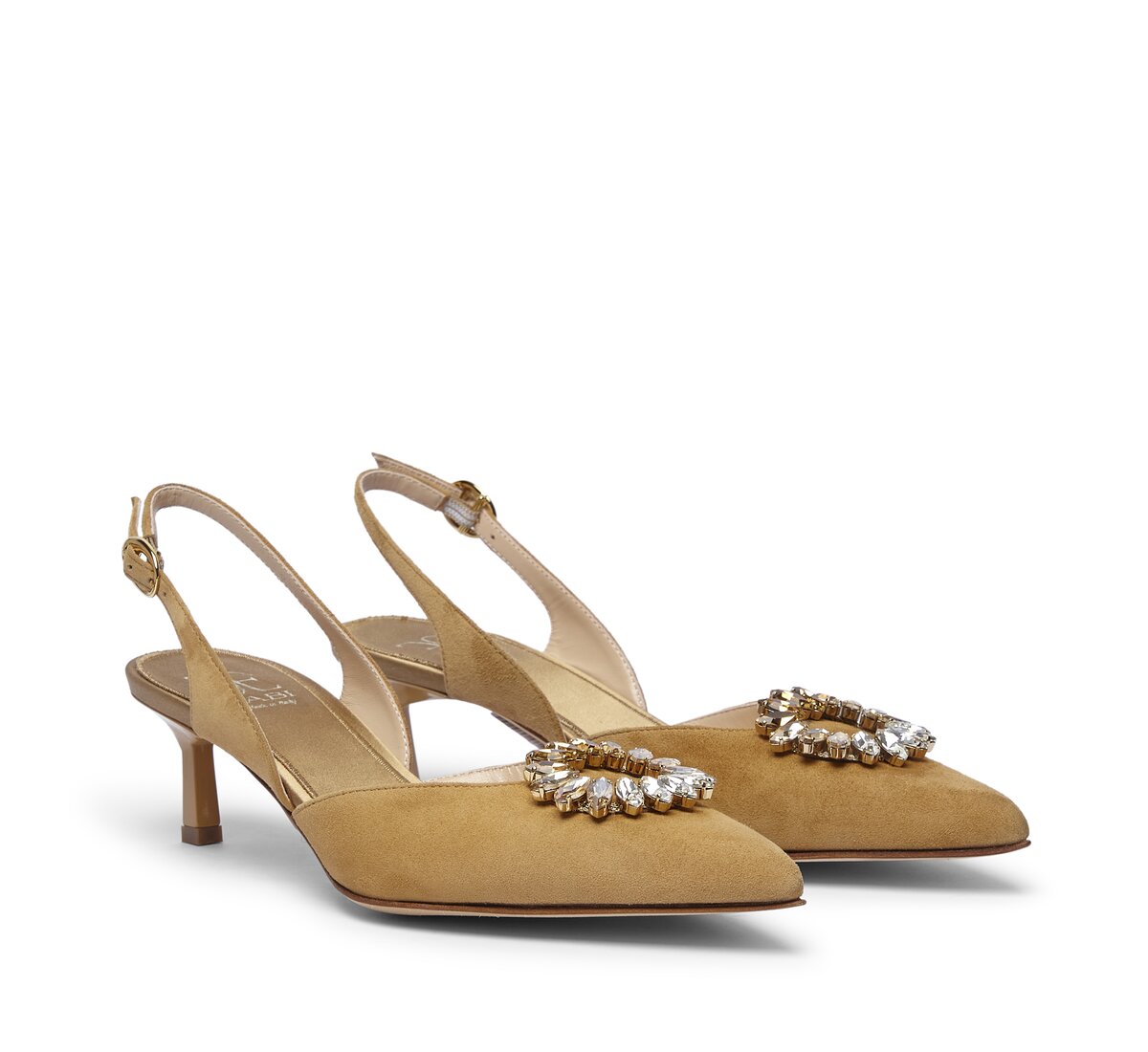 Fabi sling-back in suede
