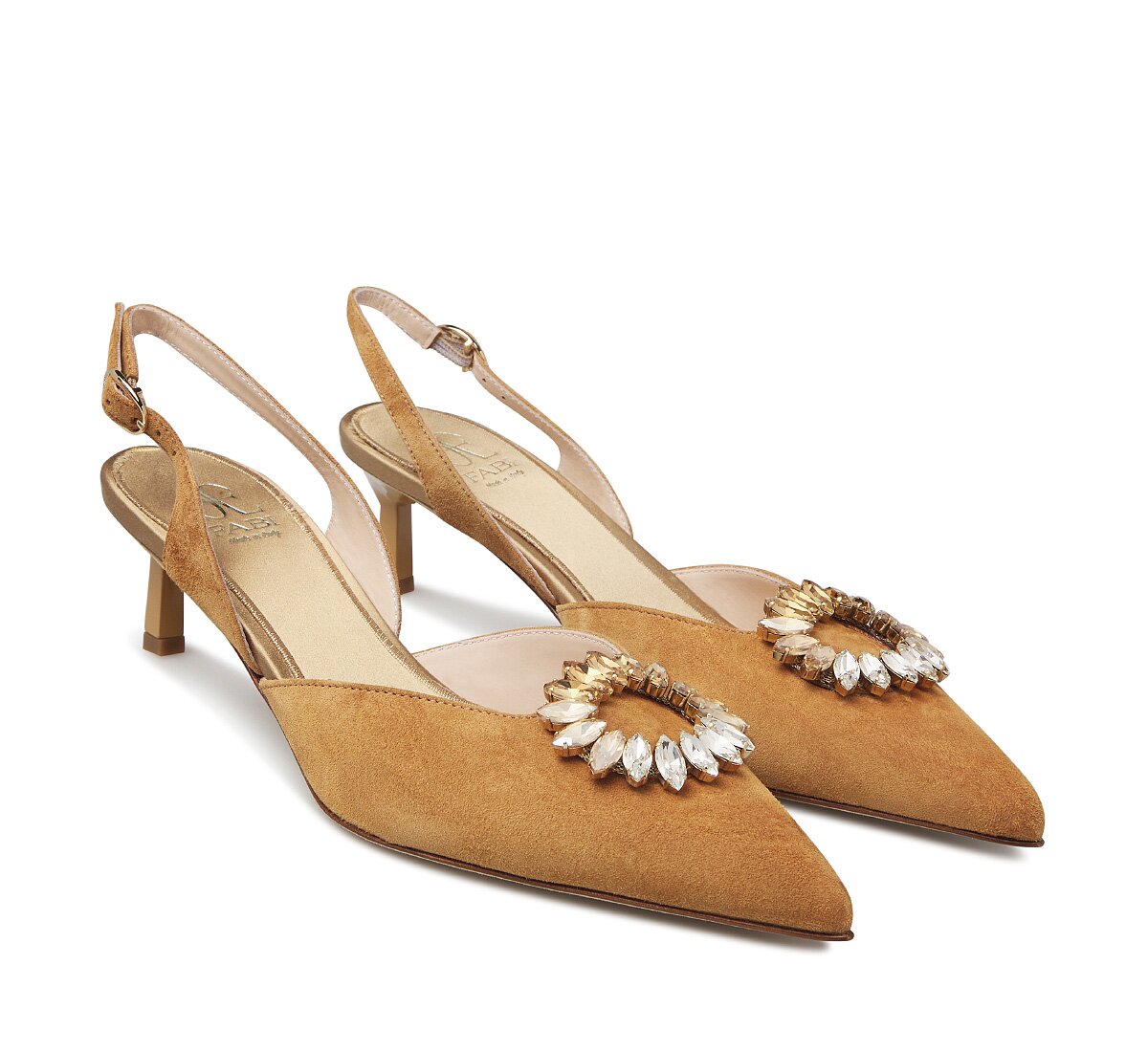 Fabi sling-back in suede