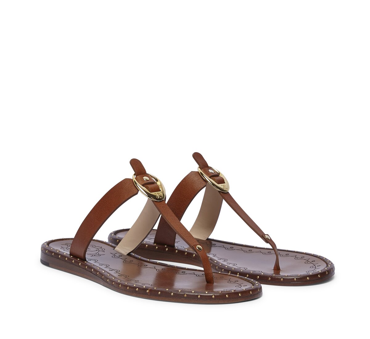 Сандалии-вьетнамки Fabi из телячьей кожи