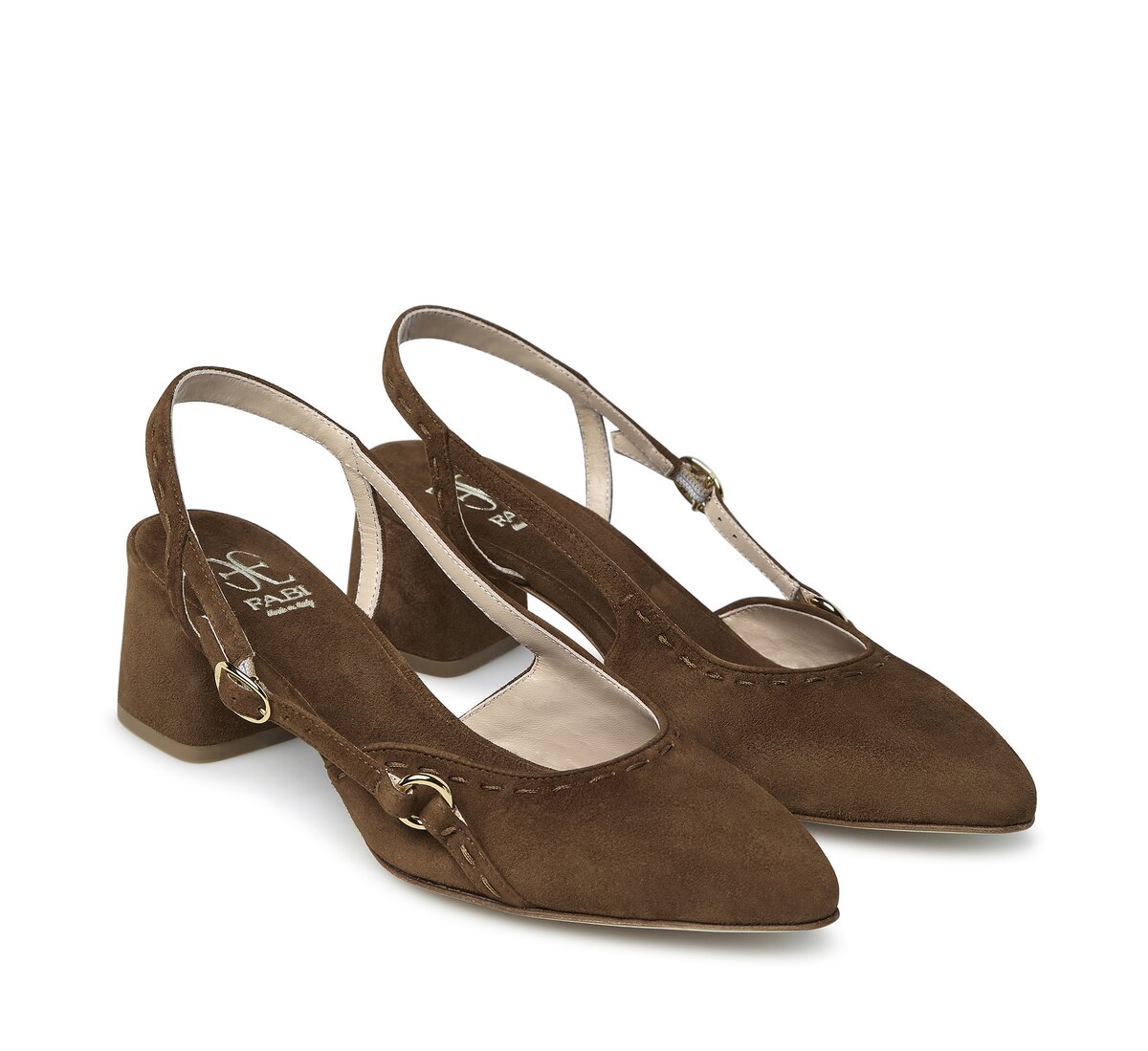 Sling-back Fabi in camoscio