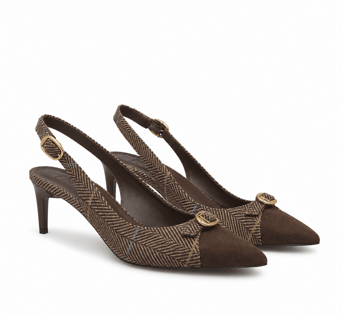 Fabi fabric sling-back