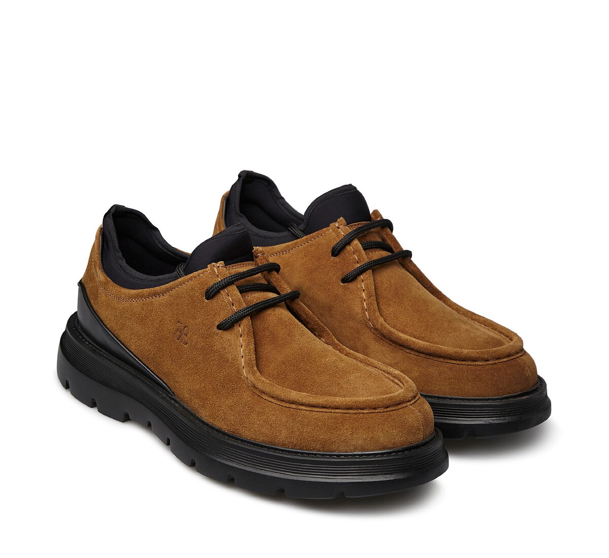 Velour lace-up