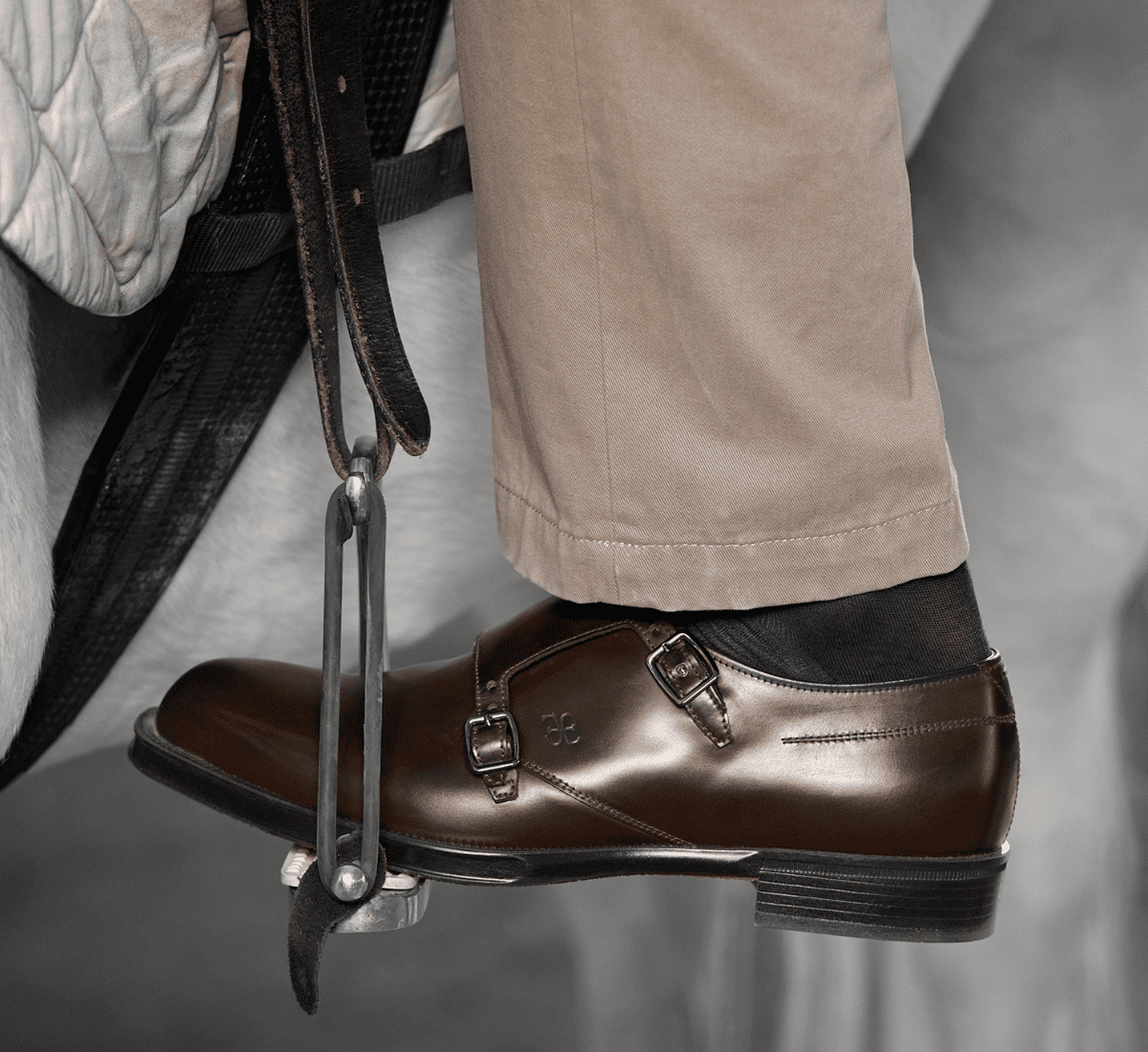 Fabi Double Monk Strap in Calfskin Leather