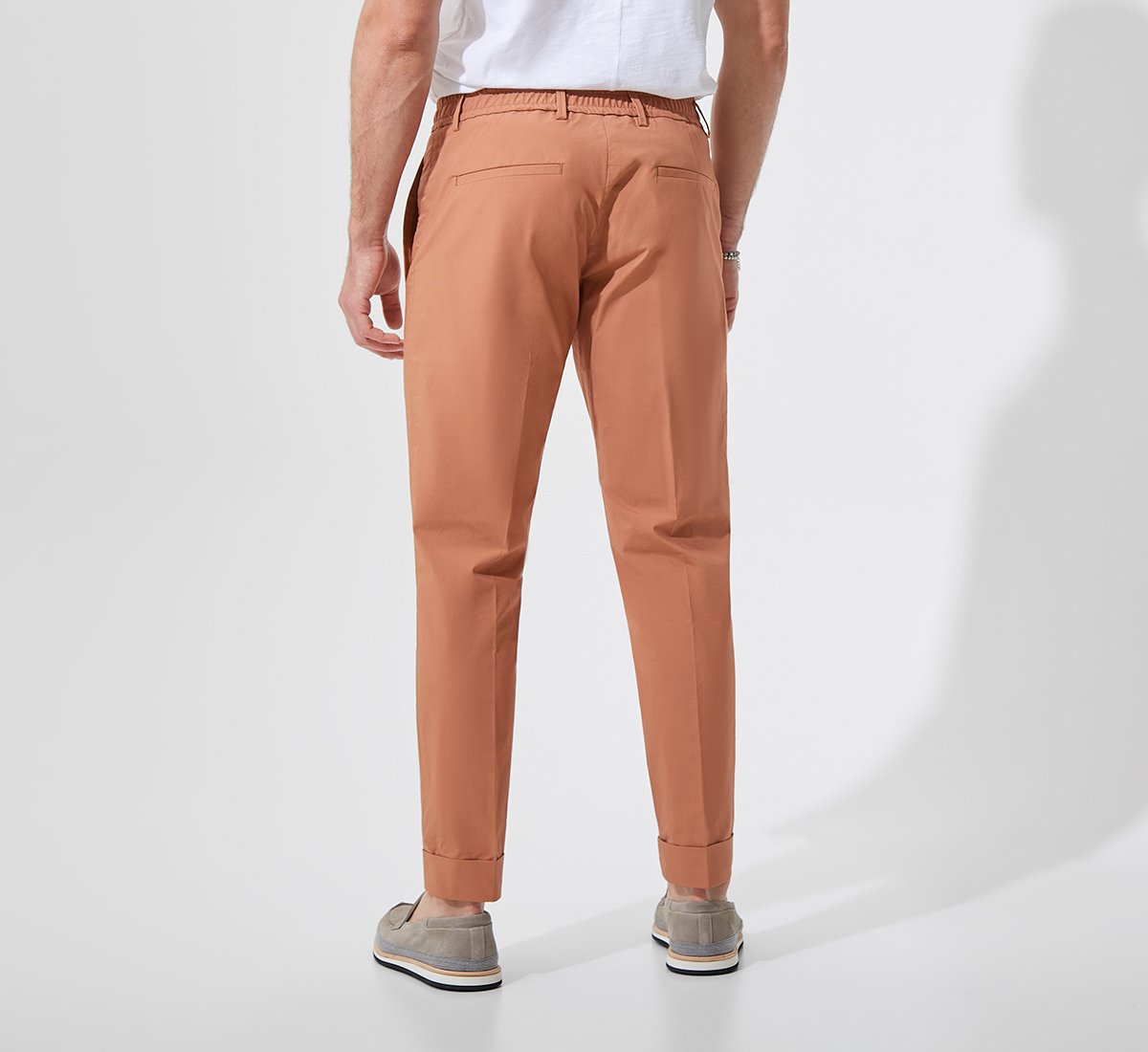 Brown Cotton Chino Pants