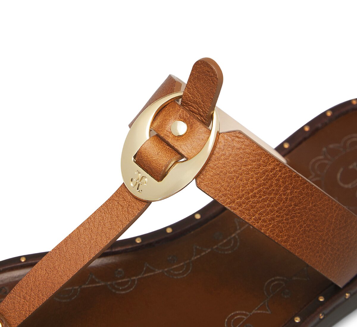 Thong sandal in calfskin leather