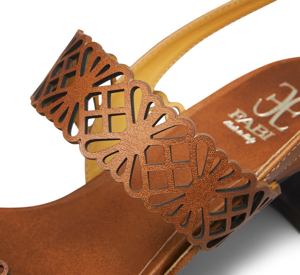 Sandal in perforated calfskin