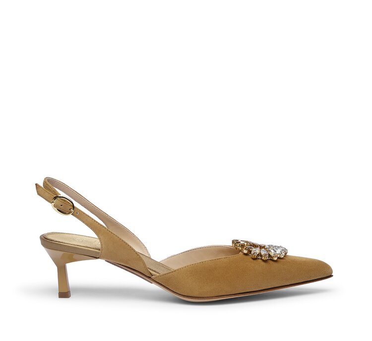 Fabi sling-back in suede