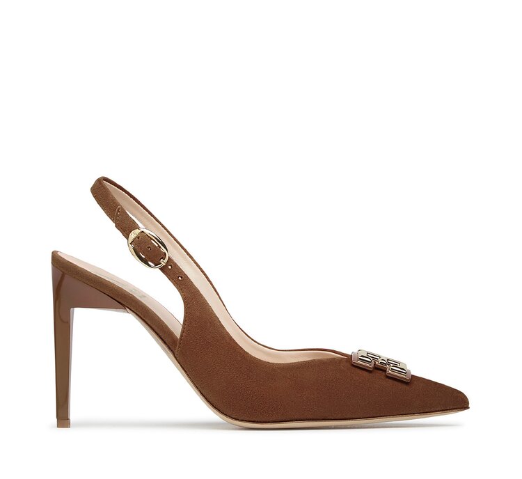 Fabi suede slingback
