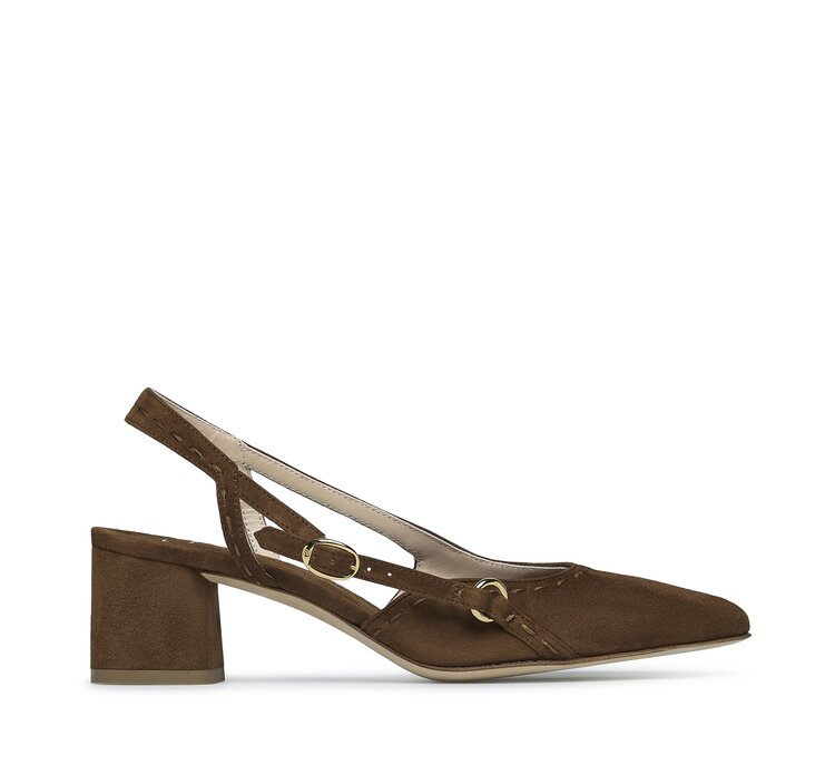 Fabi suede slingback