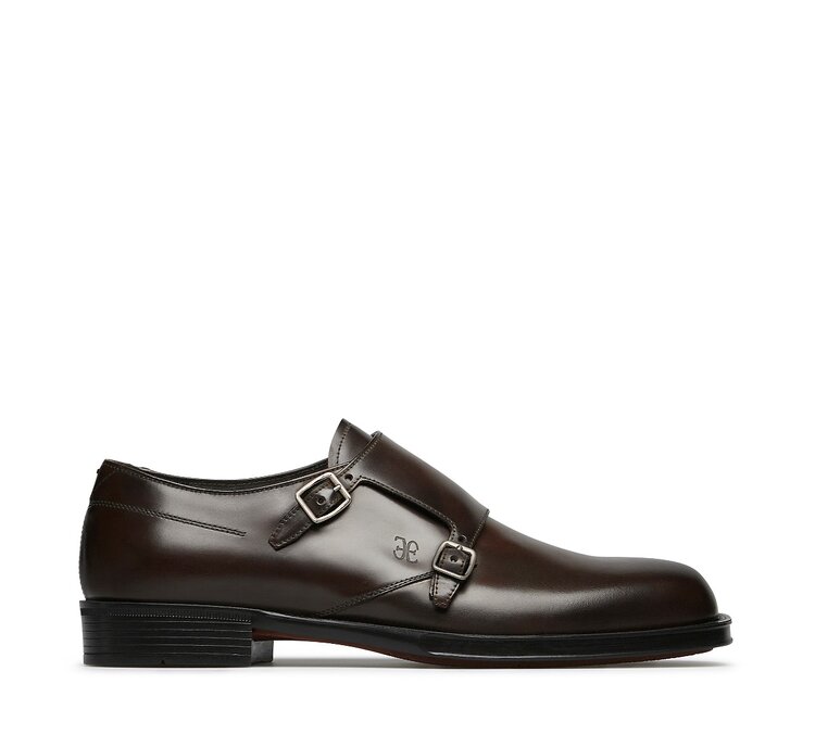 Fabi Double Monk Strap in Calfskin Leather
