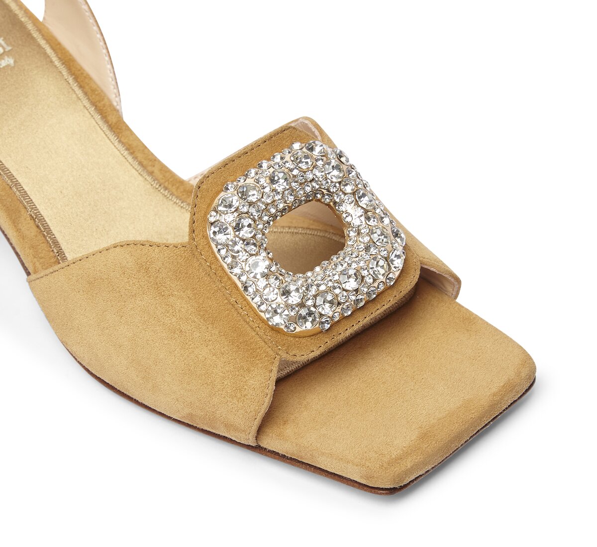 Sandalo Fabi in Camoscio con fibbia gioiello