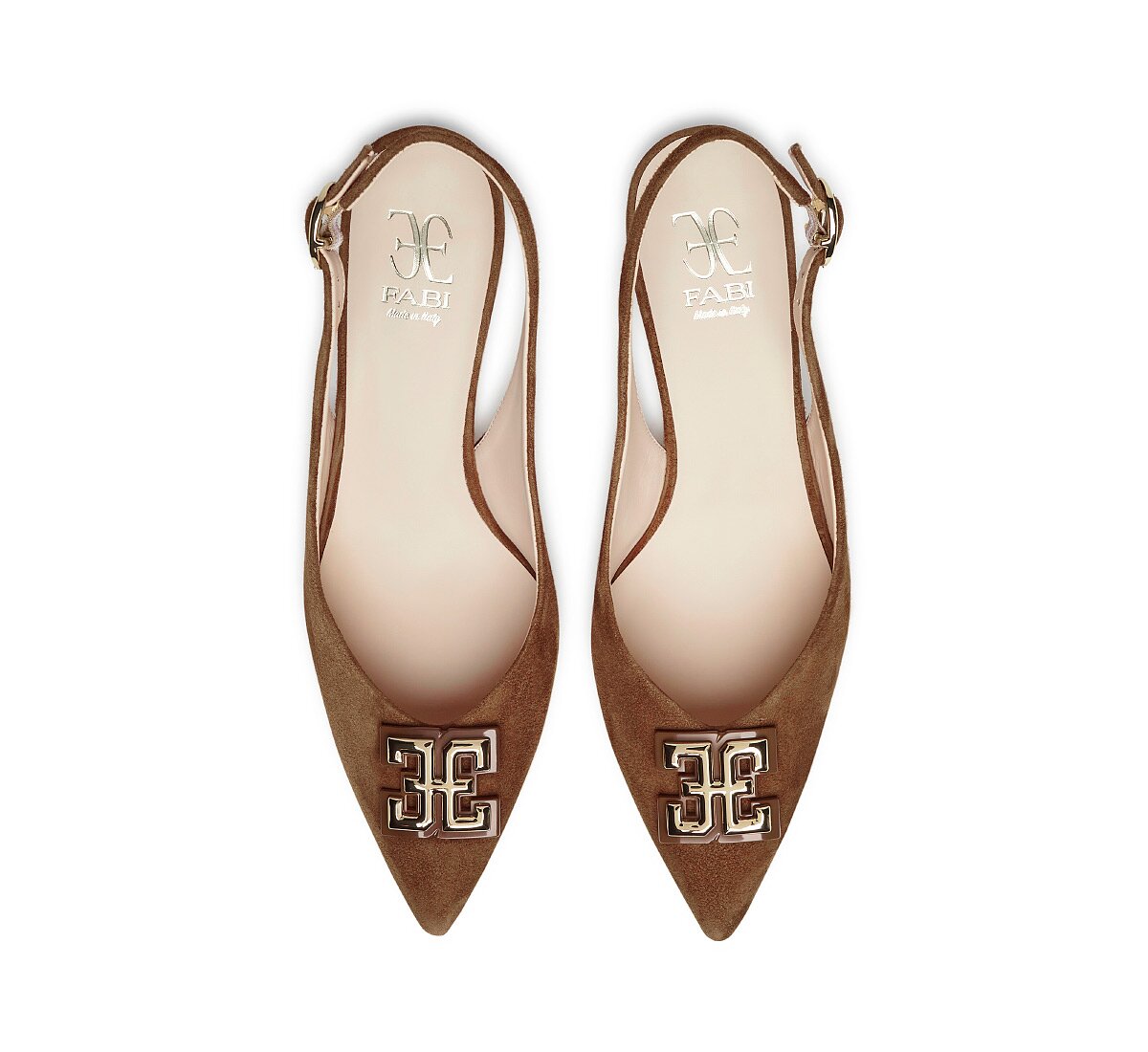 Sling-back Fabi in camoscio