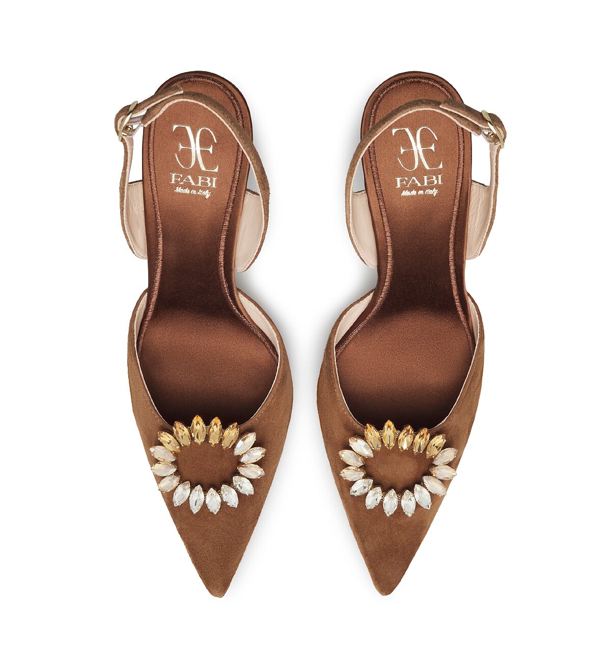 Sling-back in suede