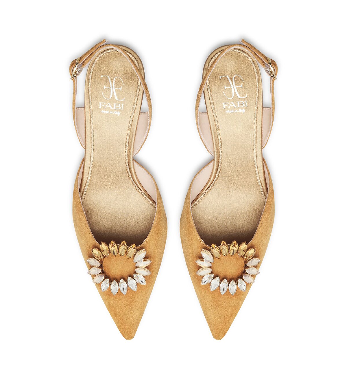 Fabi sling-back in suede